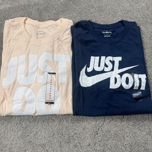 Nike Short Sleeve Tees - Peach and Navy